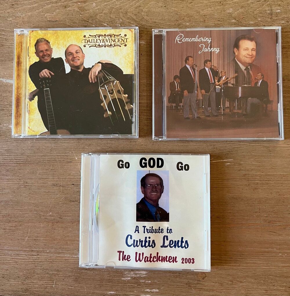 3 Christian Music CDs Dailey & Vincent Remembering Johnny Tribute Curtis Lents